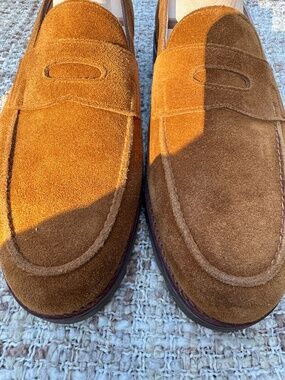 John Lobb Suede Lopez Loafer in Tobacco LWS, New In Box - 10UK/11US
